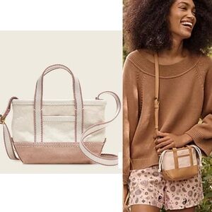 J.Crew Mini Montauk Tote Natural Desert Washed Canvas